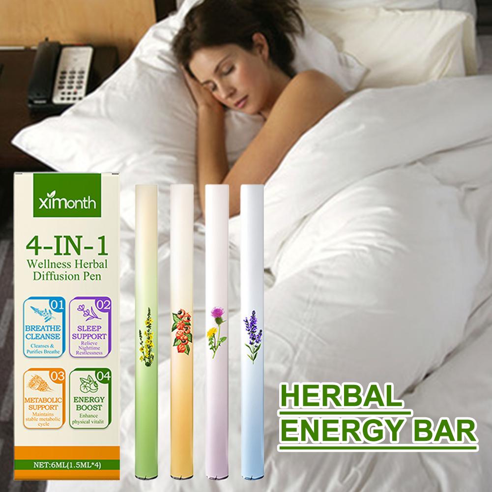Herbal Wellness Products - 4 stuks kruidendiffuser met kattenkruid/teemier/munt/groene thee,