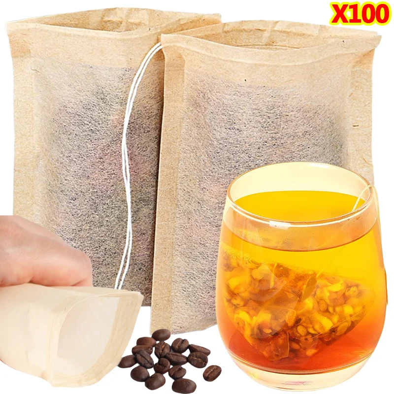 Herbal Wellness Products - 100 Stuks Theezakjes Met Trekkoord Filter