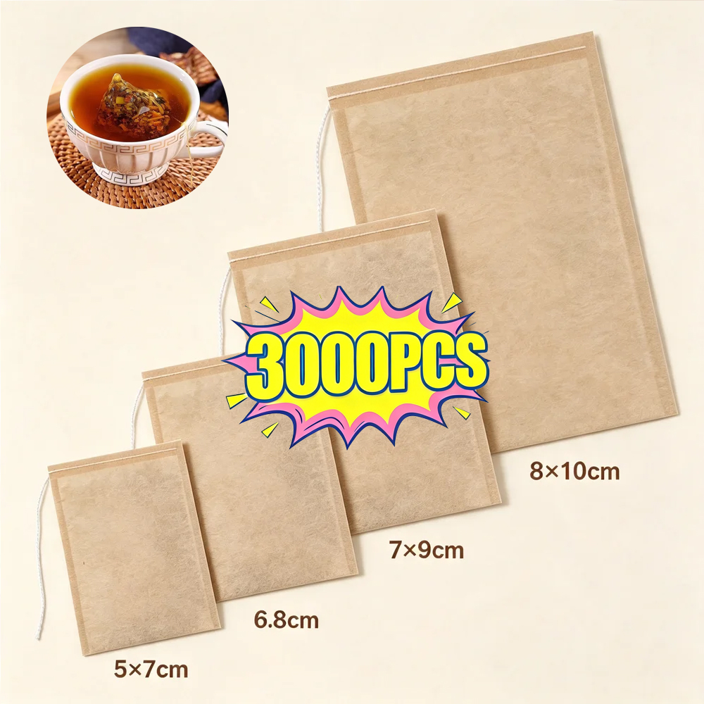 Herbal Wellness Products - 100/3000 stuks wegwerp theefilterzakjes met trekkoord,