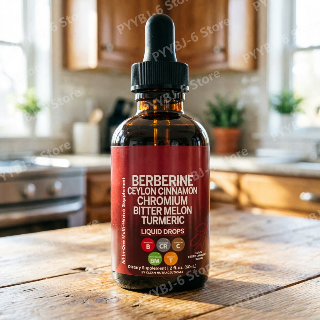 Herbal Wellness Liquid - Berberine Chroom Kurkuma Ginseng Vloeibare Druppels