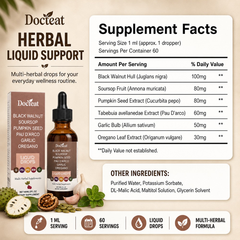 Docteat Black Walnut Soursop L - Herbal Wellness Liquid recensie en prijs