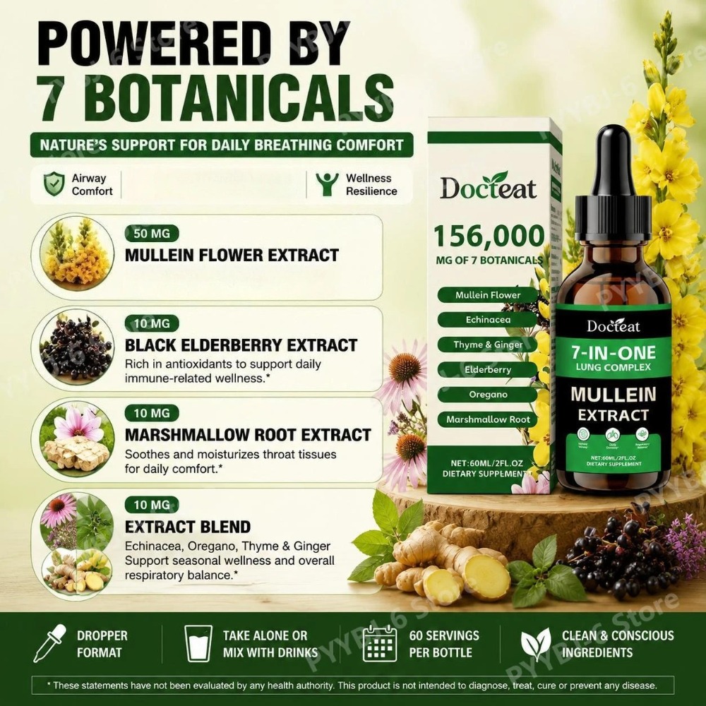 Docteat 7-in-1 Mullein Extract - Herbal Wellness For You recensie en prijs