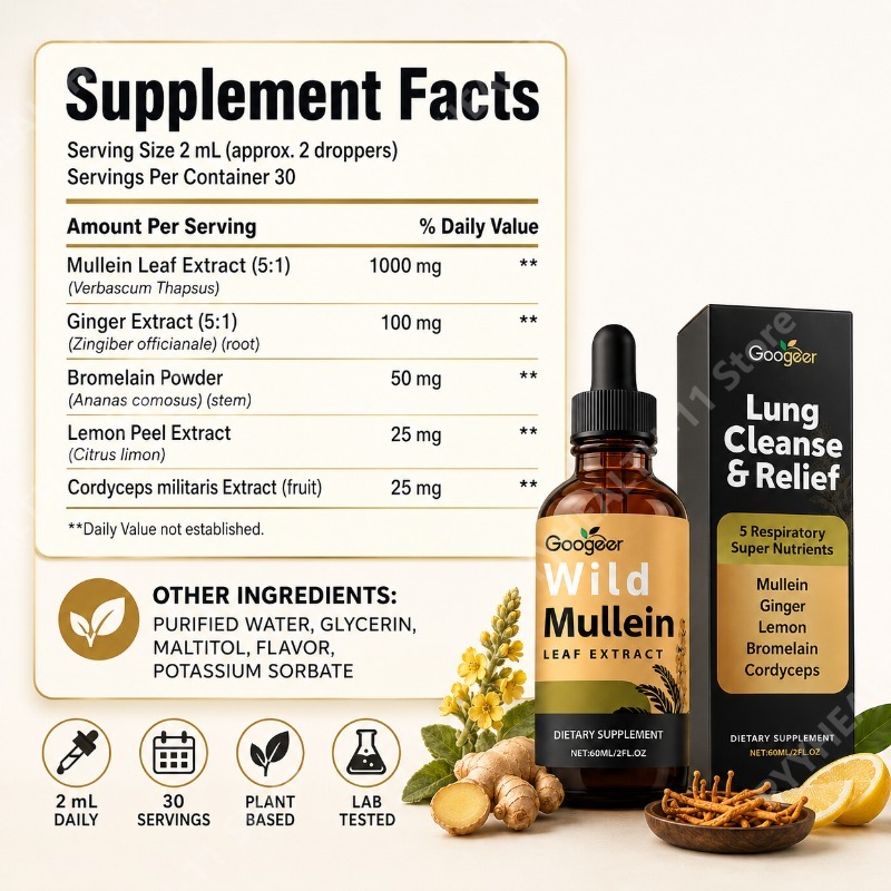 Mullein Vloeibare Druppels Kru - Herbal Wellness For You recensie en prijs